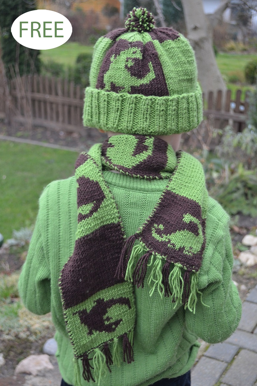 Free Knitting Pattern Dinosaur Hat, Scarf, and Mittens