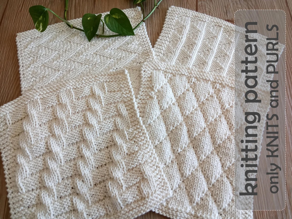 Easy Dishcloth Set Knitting Pattern