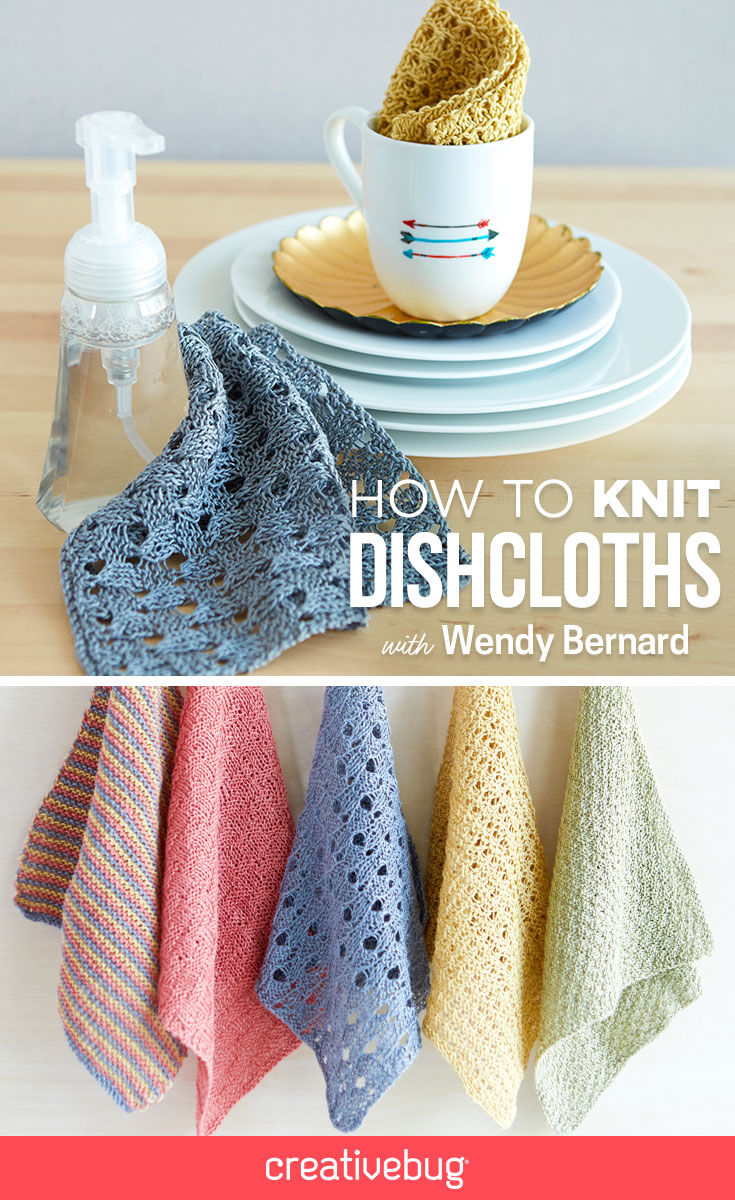 Free Knitting Patterns and Tutorial for Dish Cloths