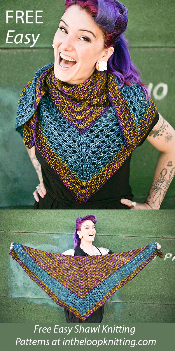 Free Easy Distinction Shawl Knitting Pattern