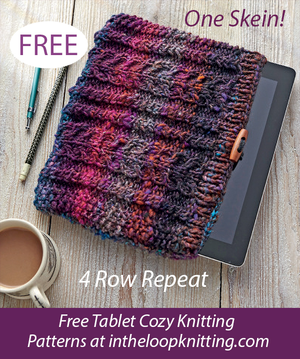 Free One Skein Tablet Cover Knitting Pattern