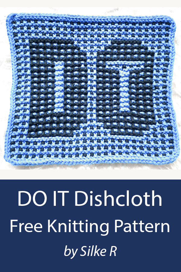 DO IT Dishcloth or Afghan Block Free Knitting Pattern