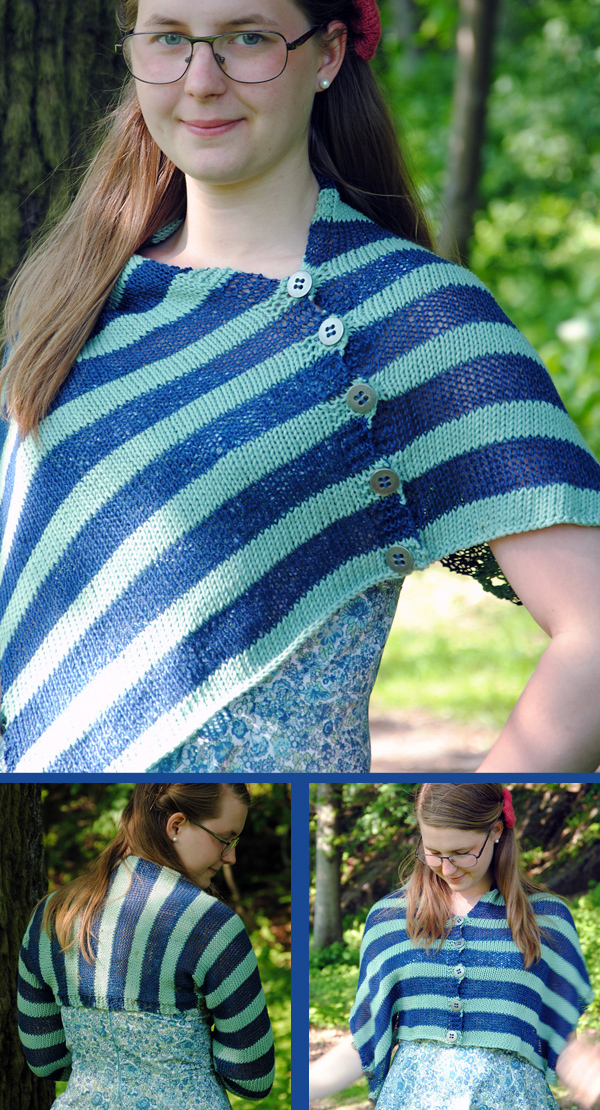 Free Knitting Pattern for Versatile Poncho in 1 Piece Do What You Want