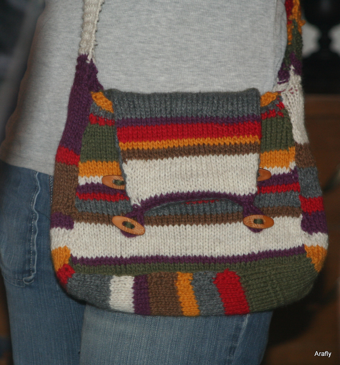 Free Knitting Pattern for Doctor Who Scarf Purse