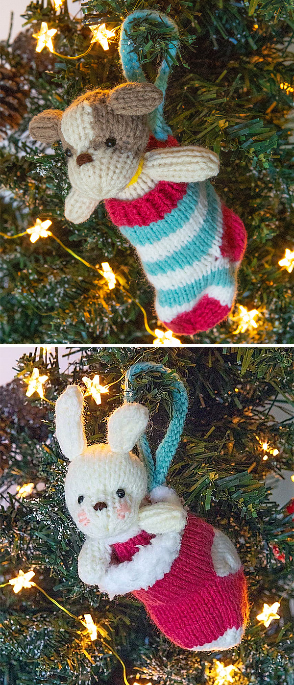 knitted christmas balls