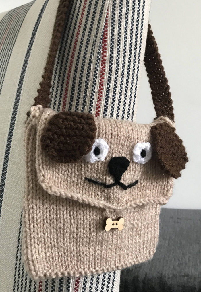 Knitting Pattern for Puppy Purse