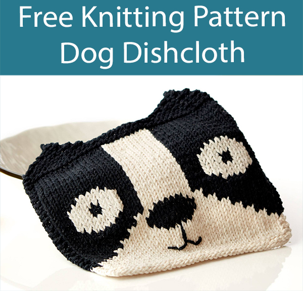 Free Dish Cloth Knitting Pattern Dog Dishcloth or Washcloth