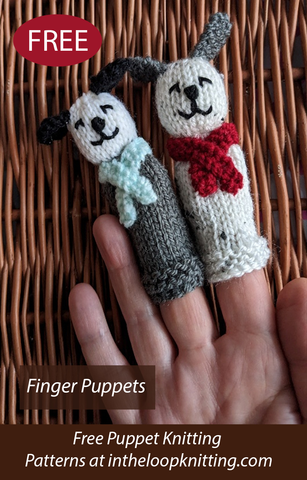 Free Dog Finger Puppet Knitting Pattern