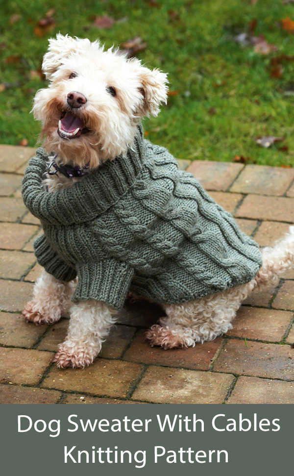 Free Dog Sweater Knitting Pattern Dog Jumper With Cables