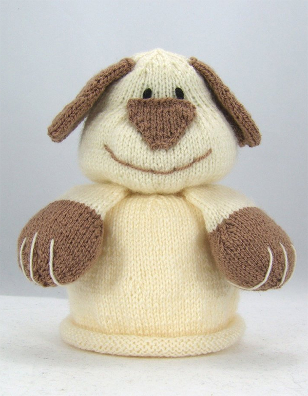 Knitting Pattern for Puppy Dog Toilet Roll Cover