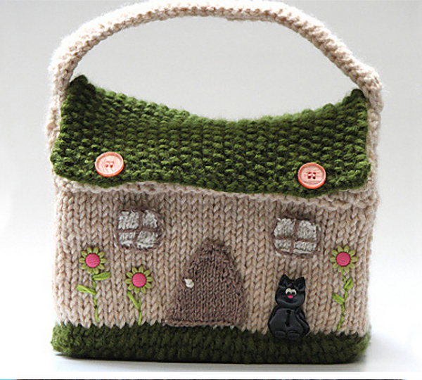 Free Knitting Pattern for Dollhouse Purse