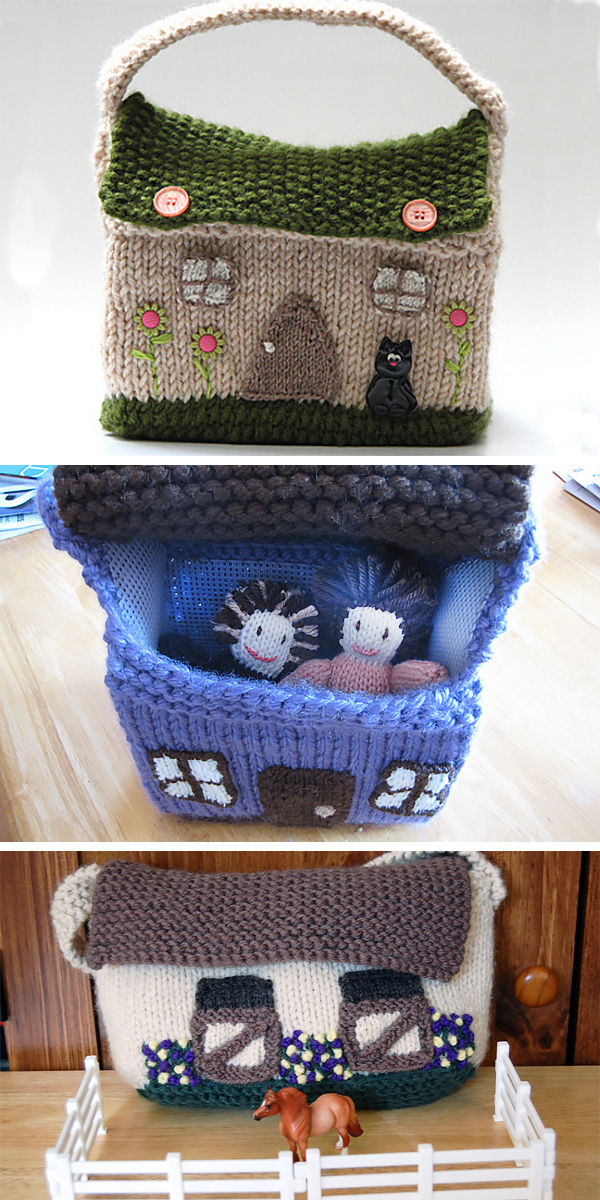 Free Knitting Pattern for Dollhouse Purse