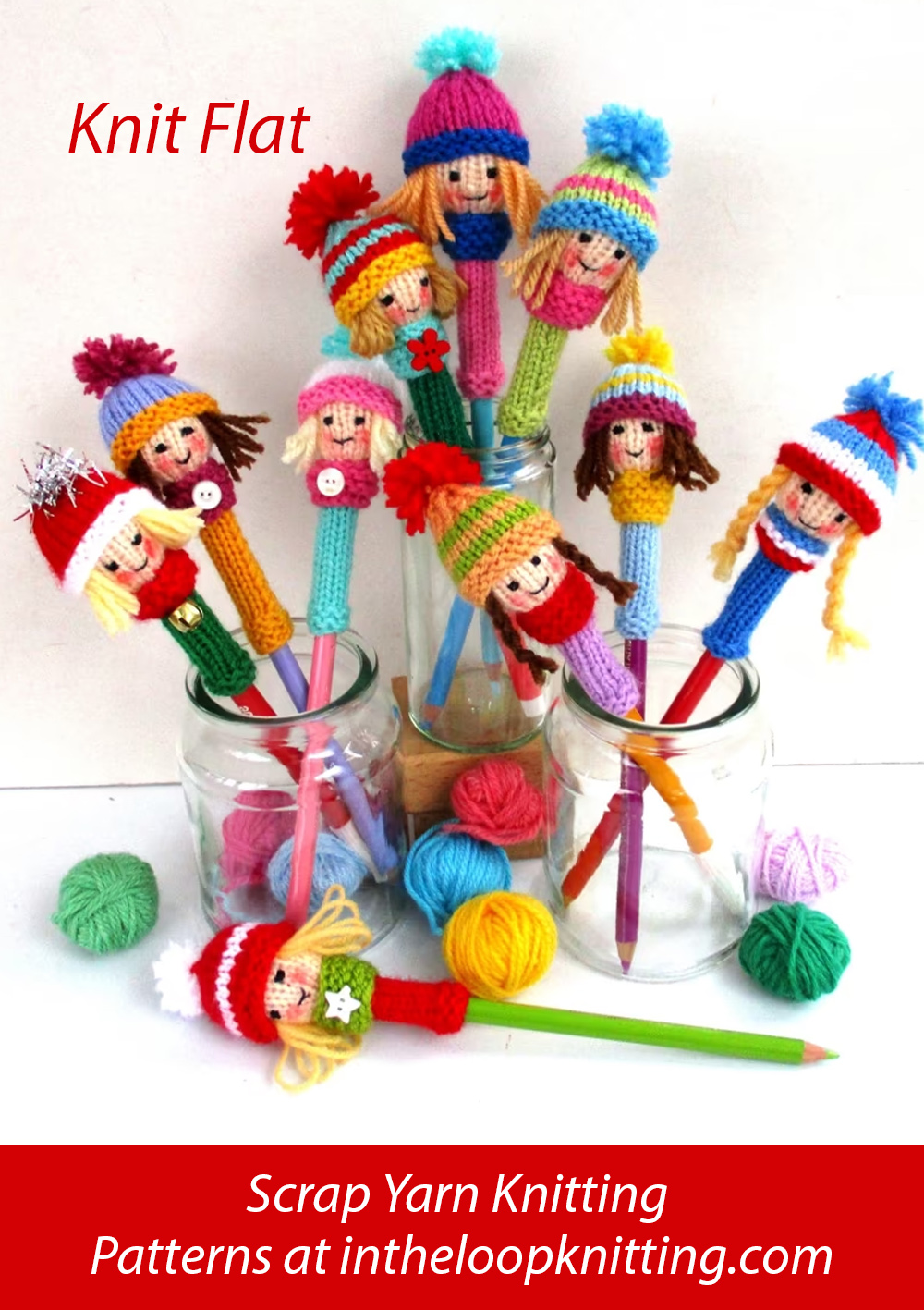 Dolly Pencil Toppers Knitting Pattern