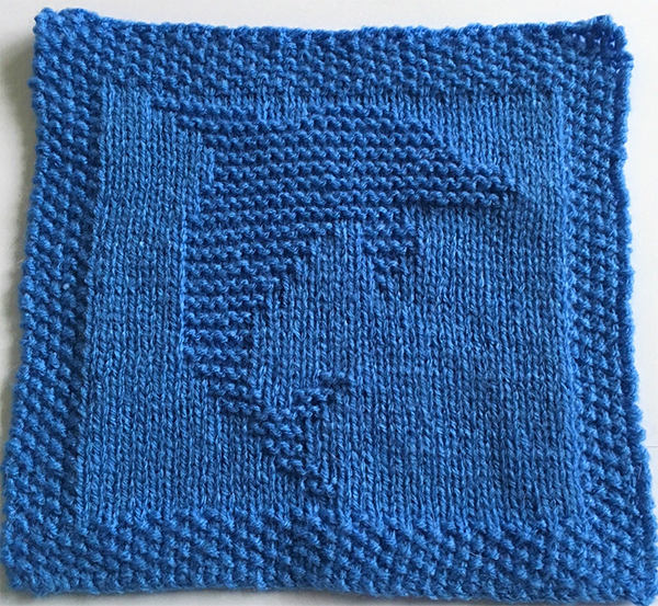 Free Knitting Pattern for Dolphin Cloth Square