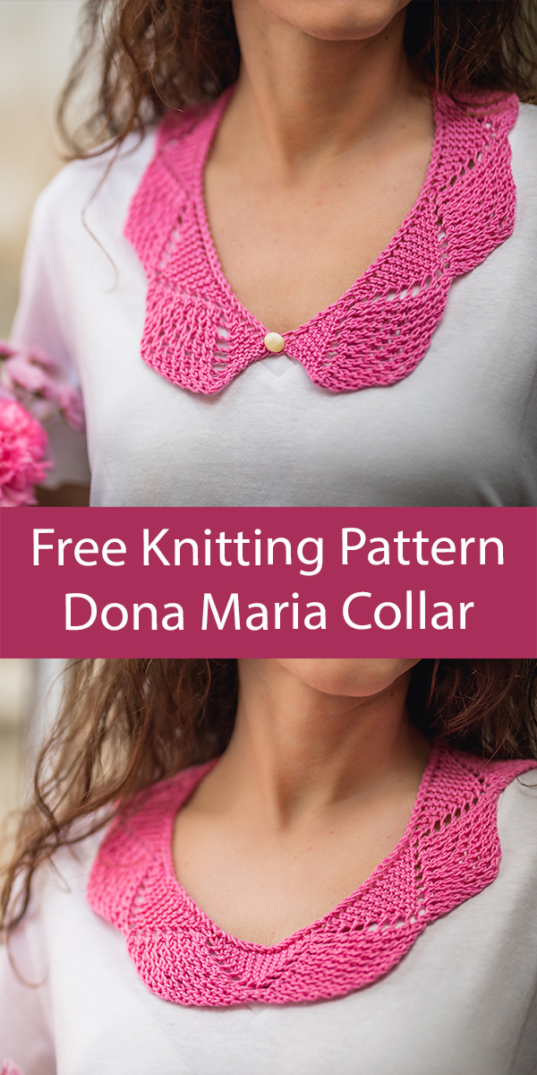Free Collar Knitting Pattern Dona Maria Lace Necklace