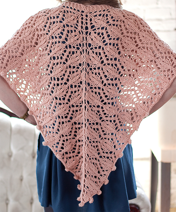 Free Knitting Pattern for Dosseret Lace Shawl in Bulky Yarn