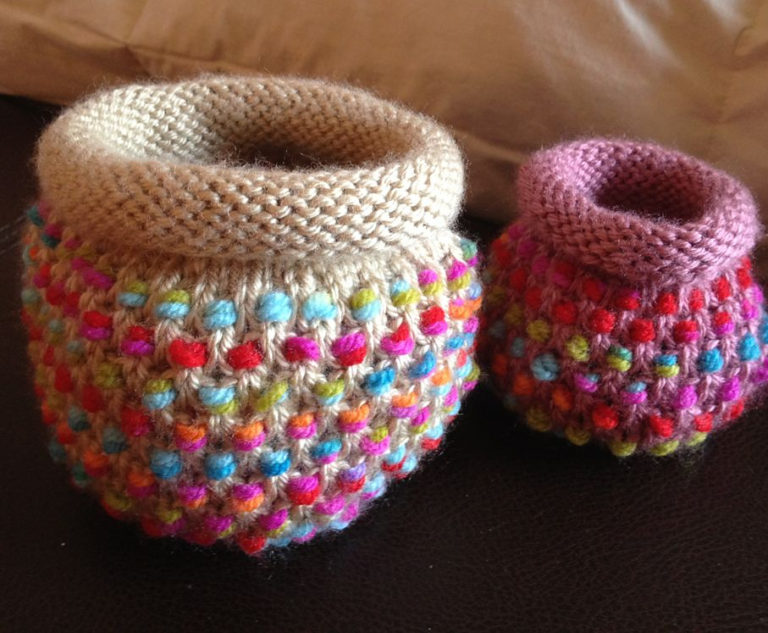 Free Knitting Pattern for Dotty Pots