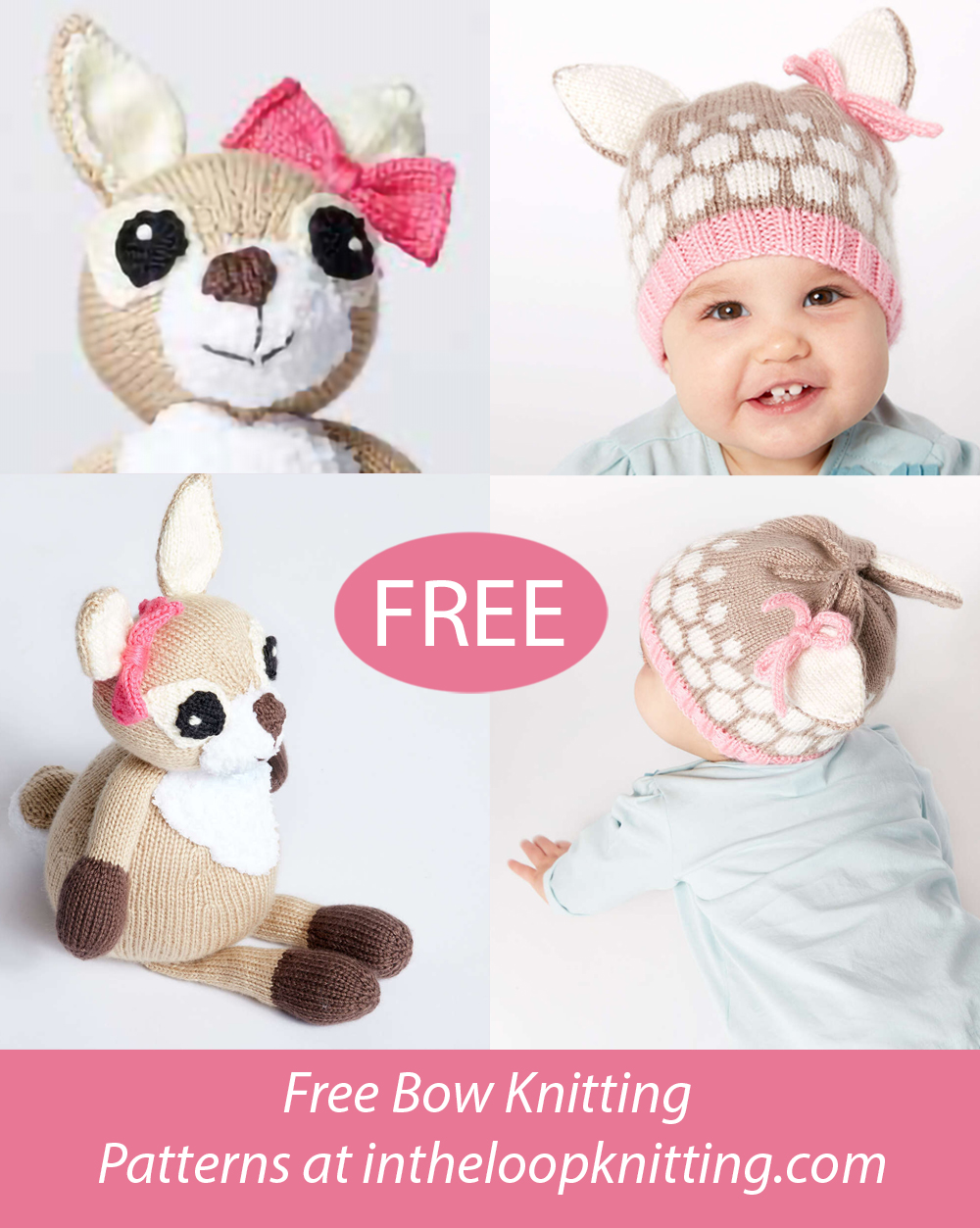 Free Fawn Doll and Hat Knitting Pattern
