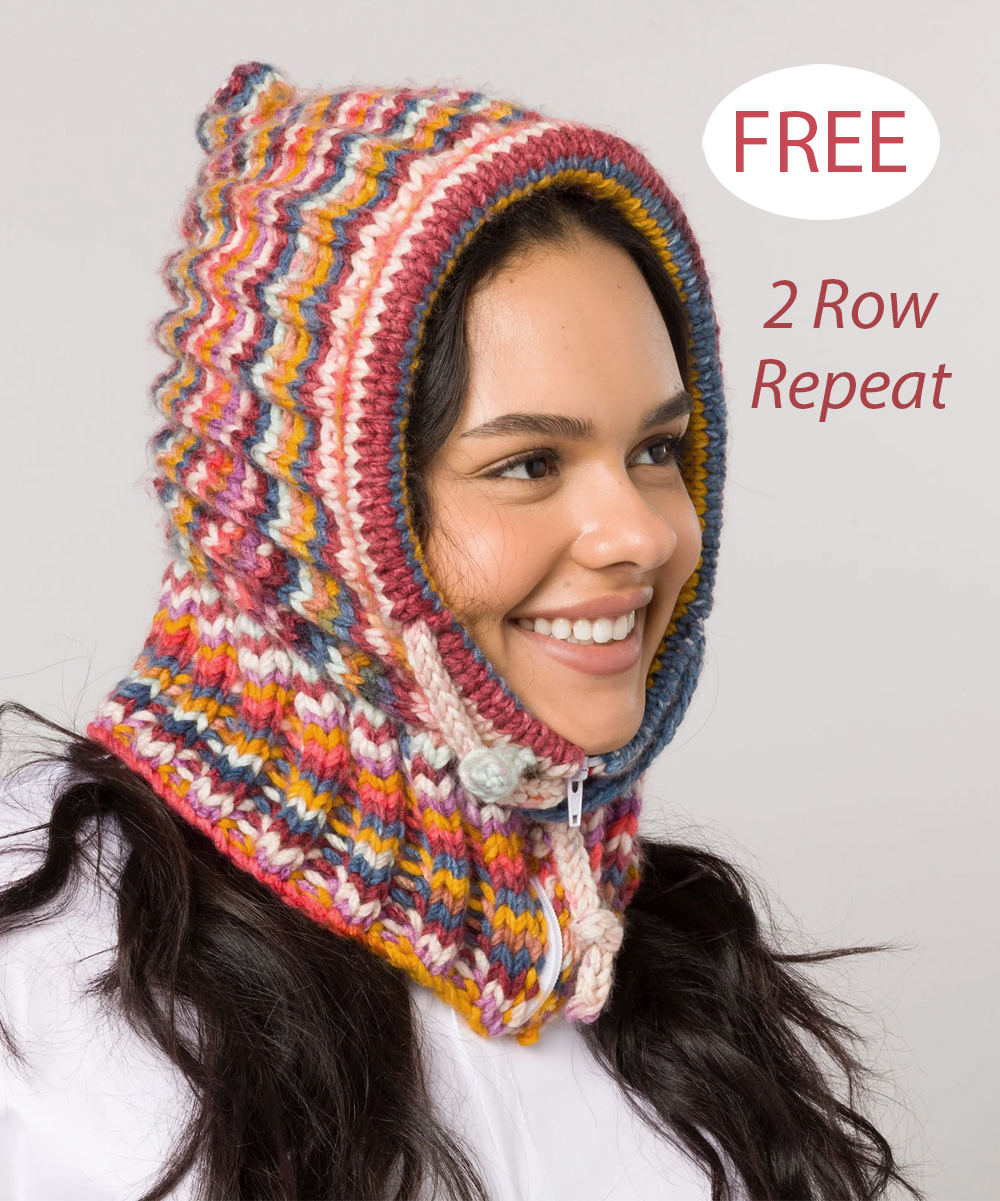 Free Double Brioche Stitch Hood Knitting Pattern