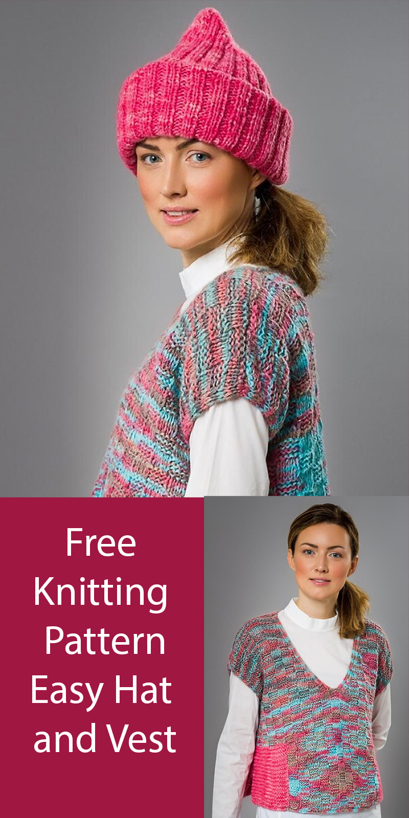 Free Hat and Vest Knitting Patterns Adele