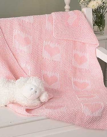 Heart blanket knitting online pattern free