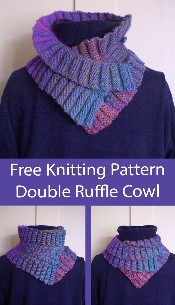 Free Cowl Knitting Pattern Double Ruffle Cowl