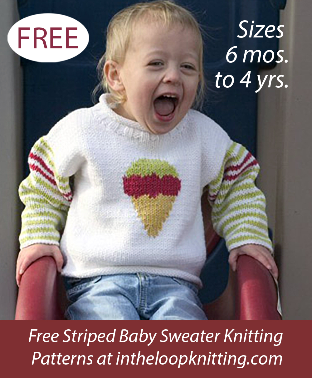 Free Double Scoop Baby Sweater Knitting Pattern