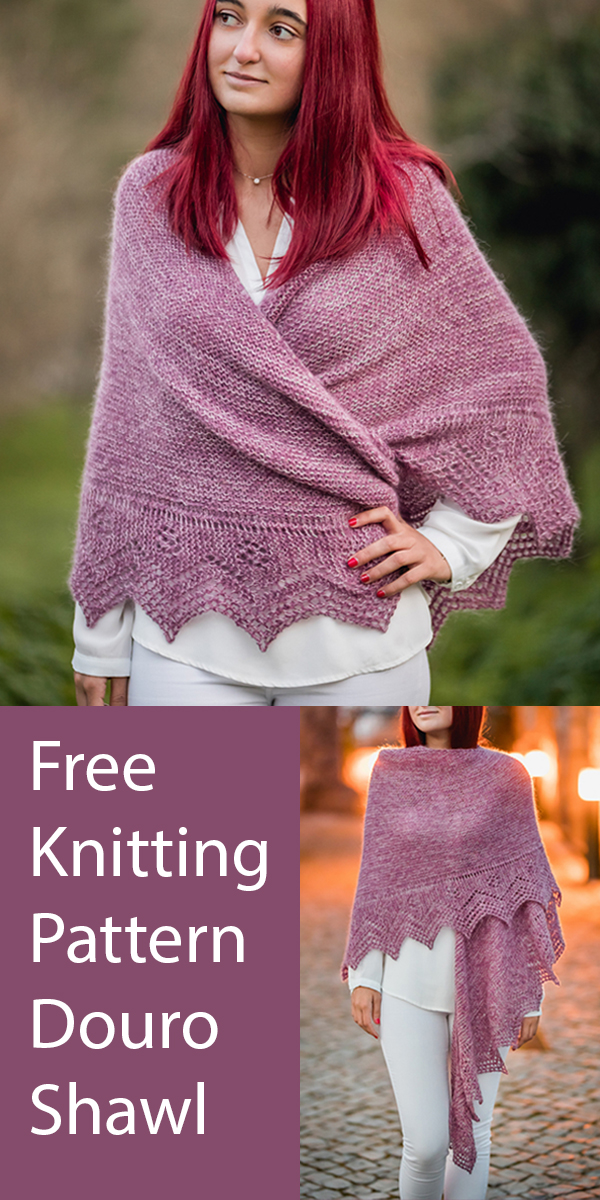 Free Knitting Pattern Douro Shawl