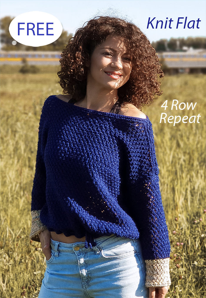 Free Knitting Pattern Down Time Blouse