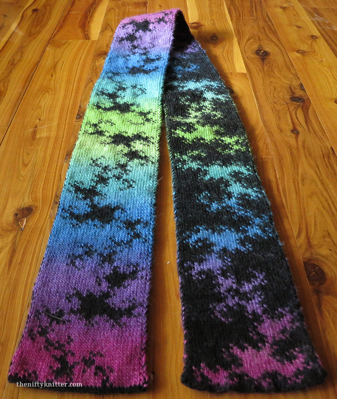 Knitting Pattern for Dragon Curve Fractal Scarf