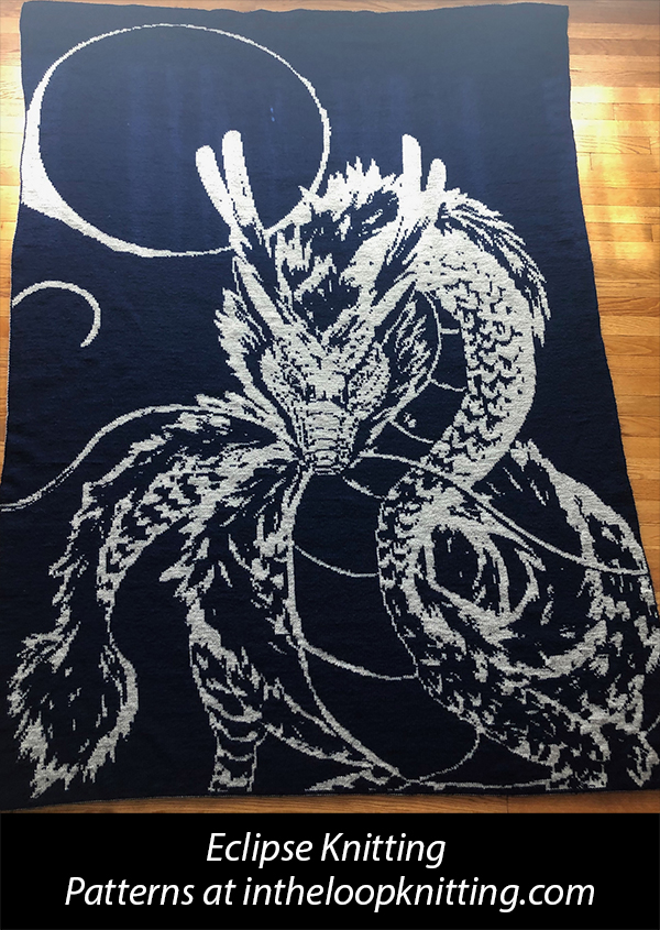 Dragon Eclipse Blanket Knitting Pattern