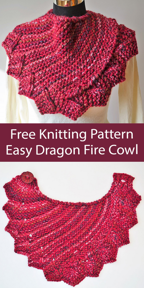 Free Cowl Knitting Pattern Easy Dragon Fire Cowl