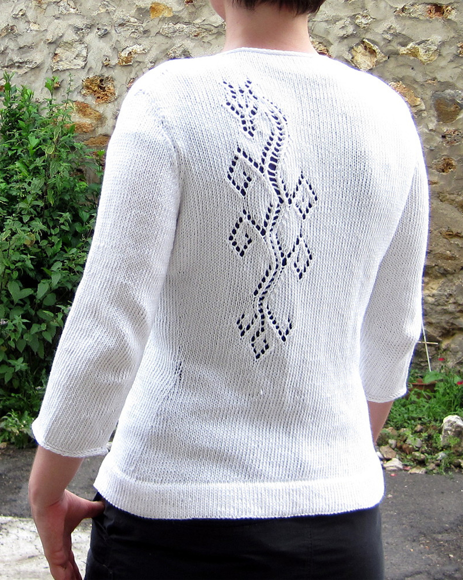 Knitting Pattern Dragon Lace Pullover