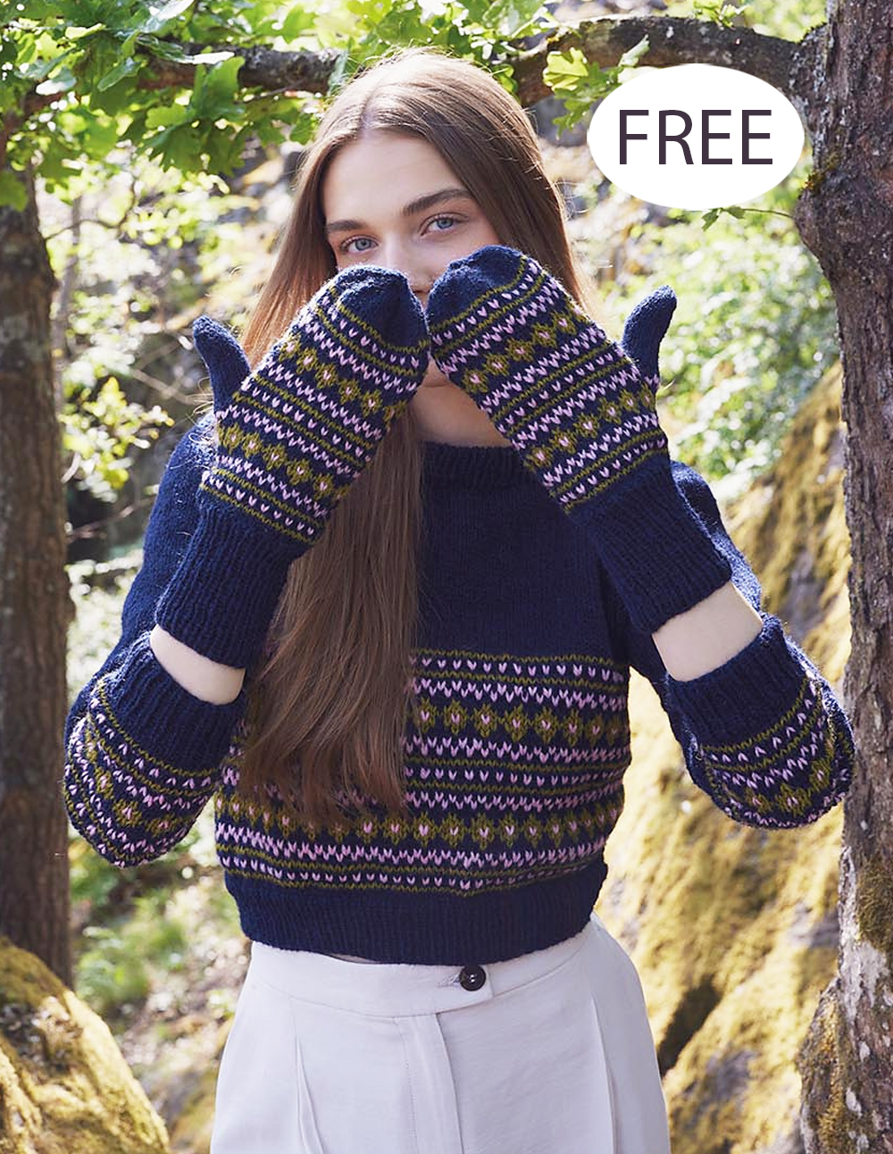 Free Sweater and Mittens Knitting Pattern