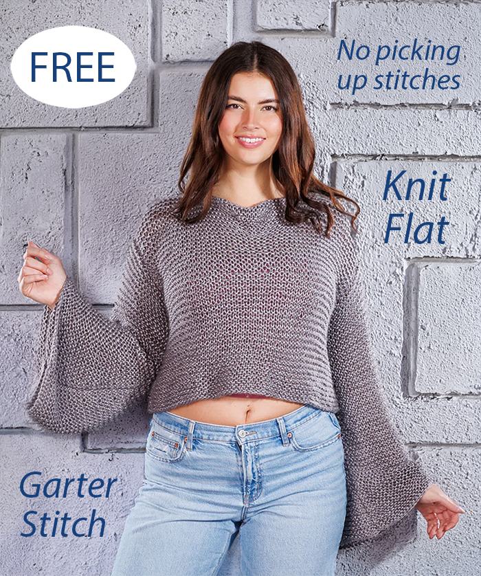 Free Knitting Pattern Draped Chainmail Top Pullover Sweater