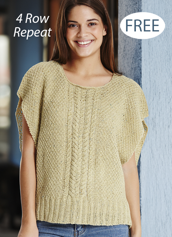 Free Drapey Tee Top Pattern Knitting Pattern