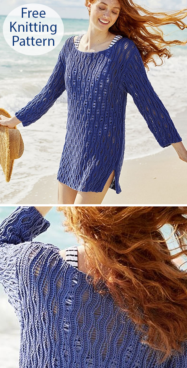 Free Knitting Pattern for Drop-Stitch Pullover