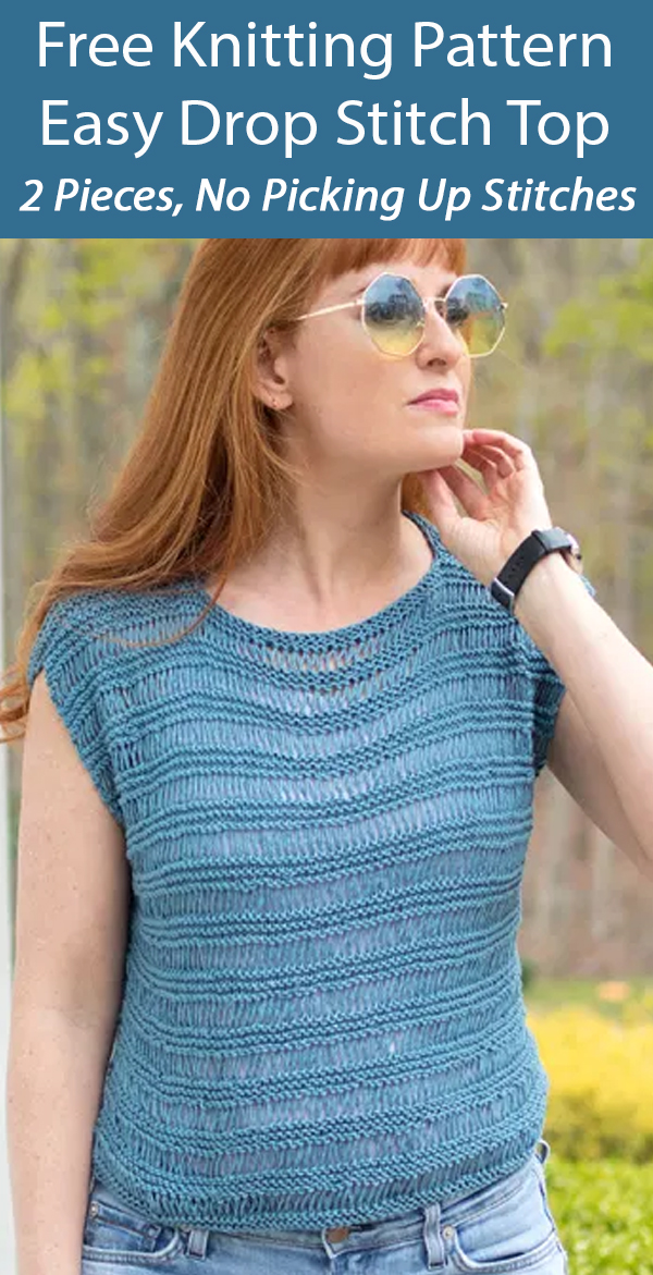 Free Knitting Pattern for Easy Drop Stitch Sweater