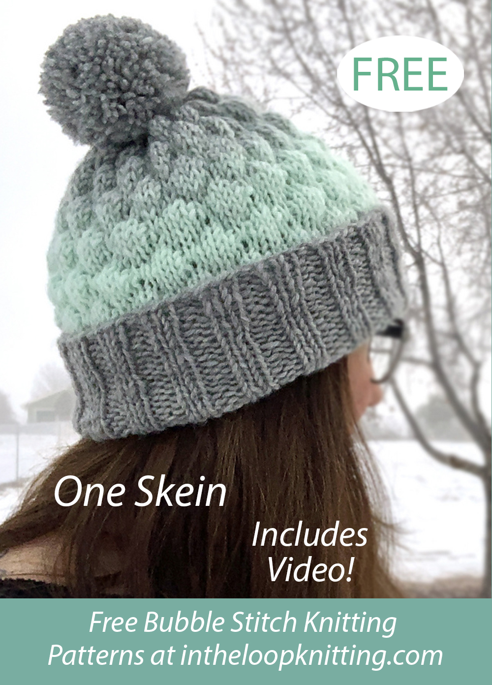 Droplet Beanie Free Knitting Pattern