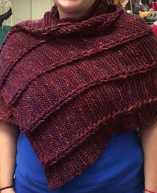 Free Knitting Pattern for Dropped and Found Wrap