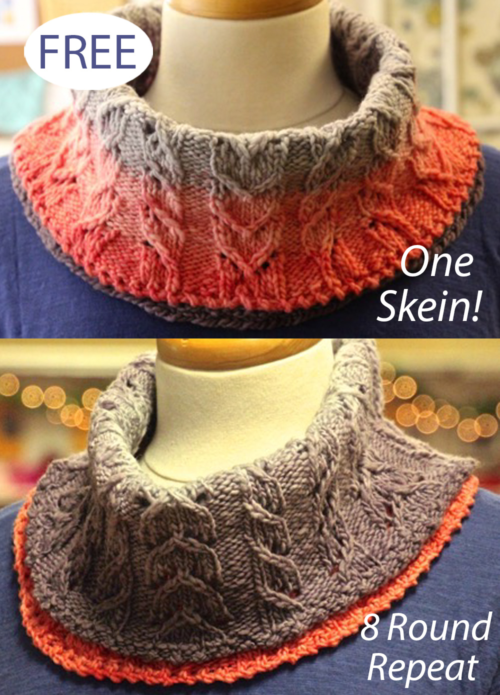 Free Knitting Pattern Dubhlinn Cowl