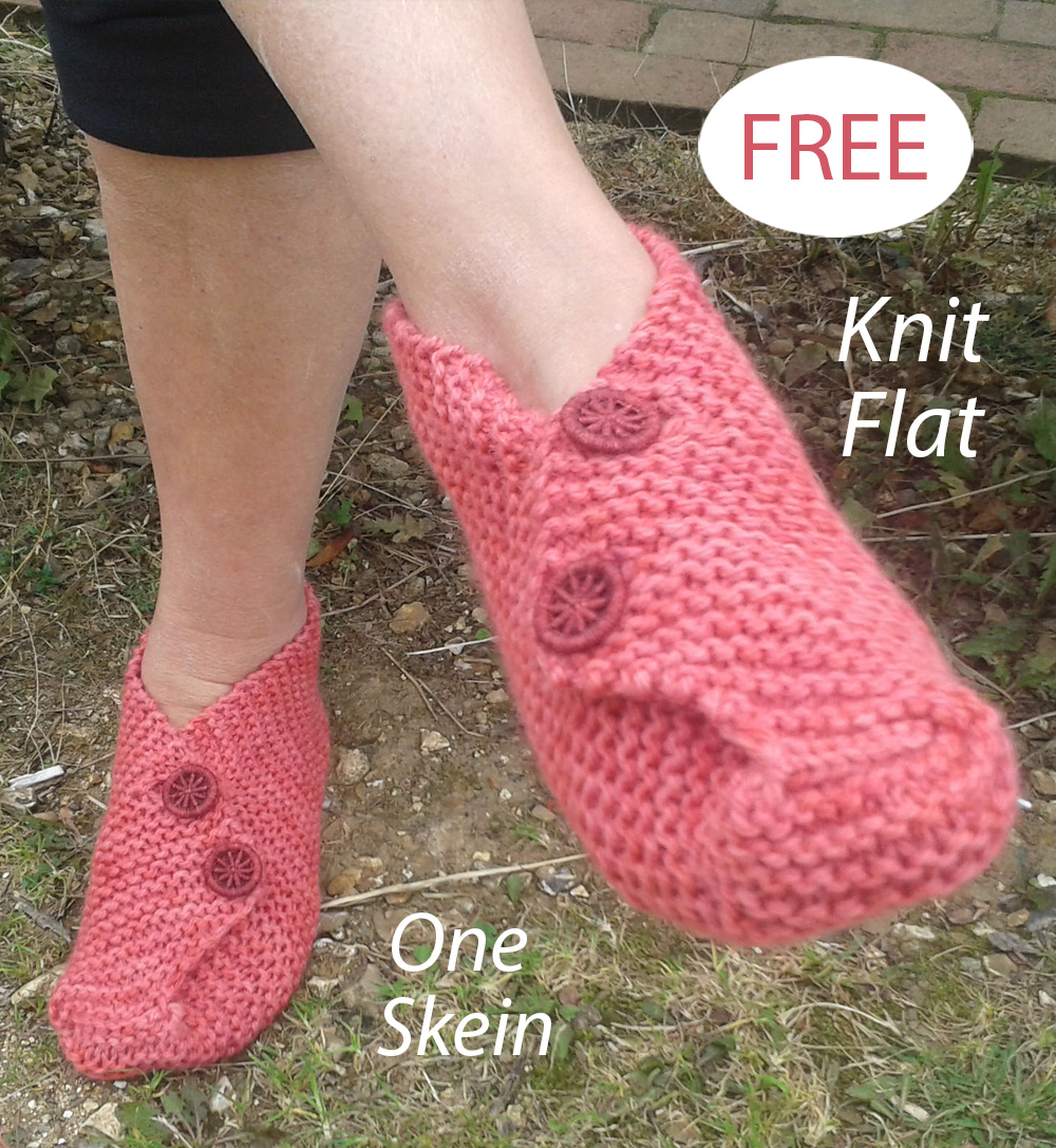 Last Minute Slippers Knitting Pattern Duck Billed One Skein Slippers