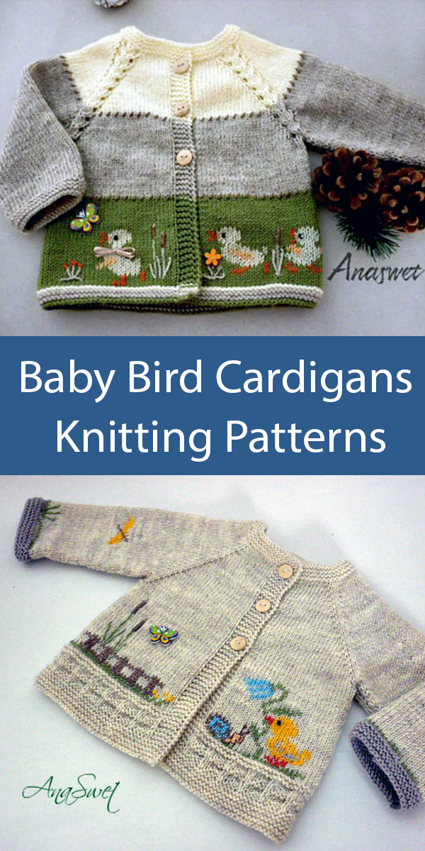 Baby Bird Cardigans Knitting Pattern
