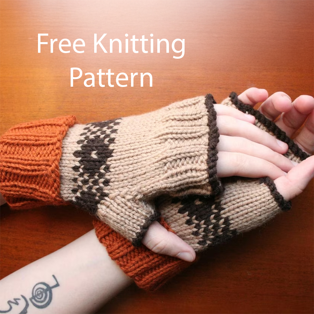 Free Dulcian Fingerless Gloves Knitting Pattern