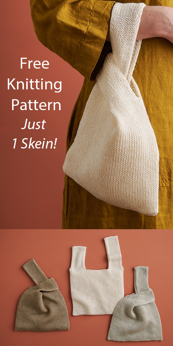 Dumpling Bag Free Knitting Pattern One Skein