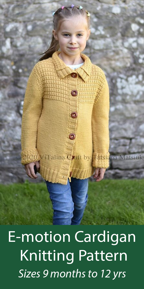 Childs Sweater plus V neck & round neck cardigans knitting pattern in DK-18-26 
