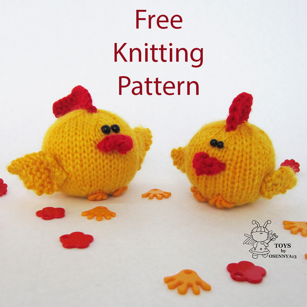 Free Chickens Plushie Knitting Pattern