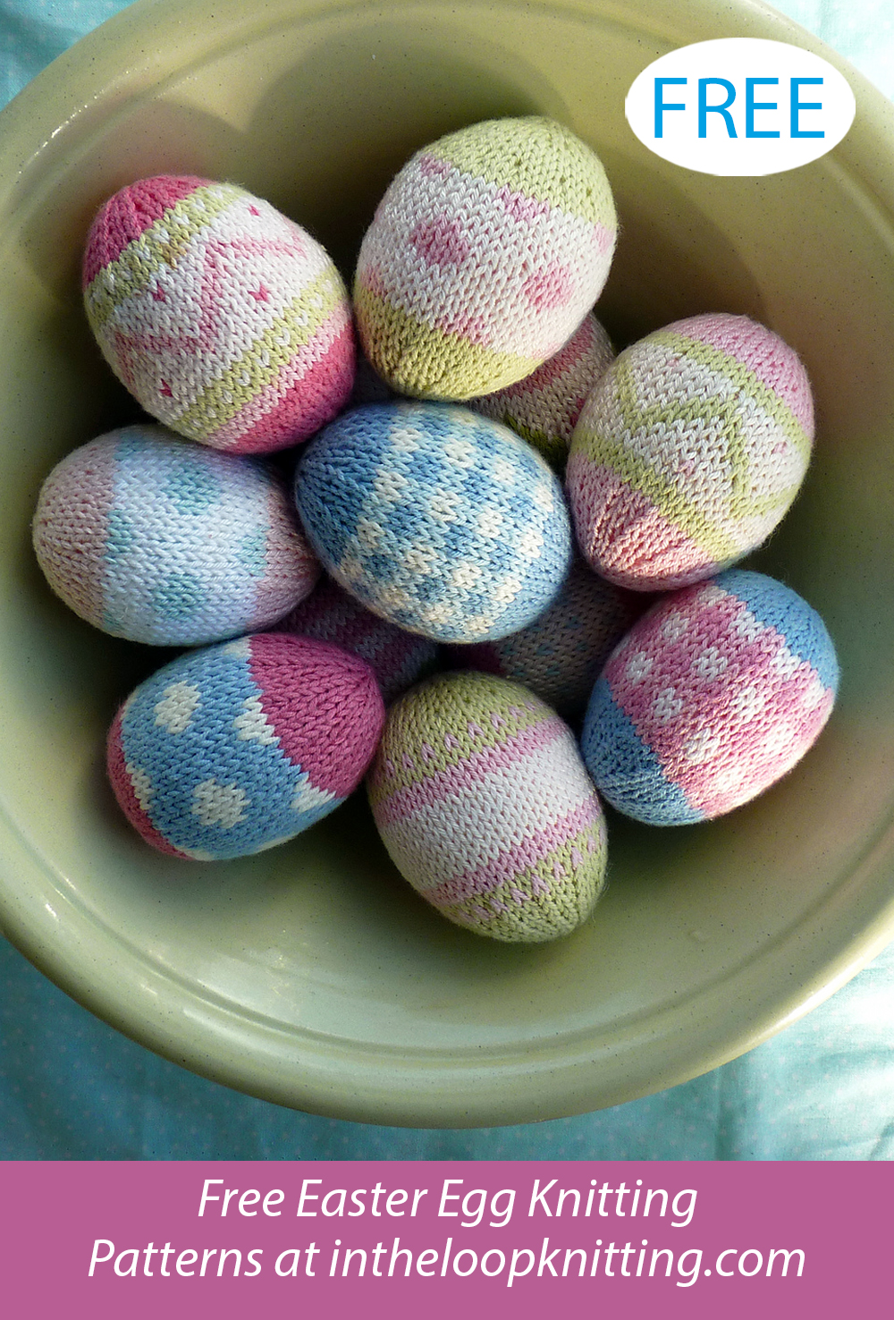 Free  Easter Eggs Knitting Pattern 