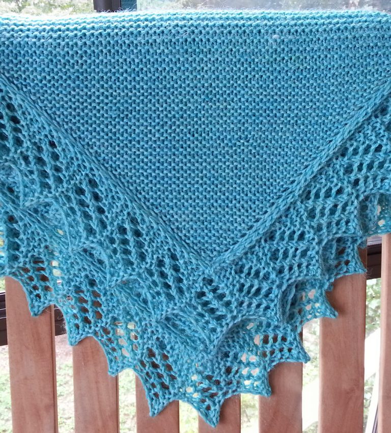 Free Knitting Pattern for Easy Baby Blanket with Lace Option