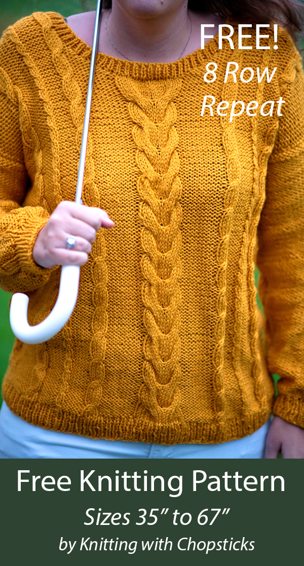 Free Sweater Knitting Pattern Easy Cable Sweater
